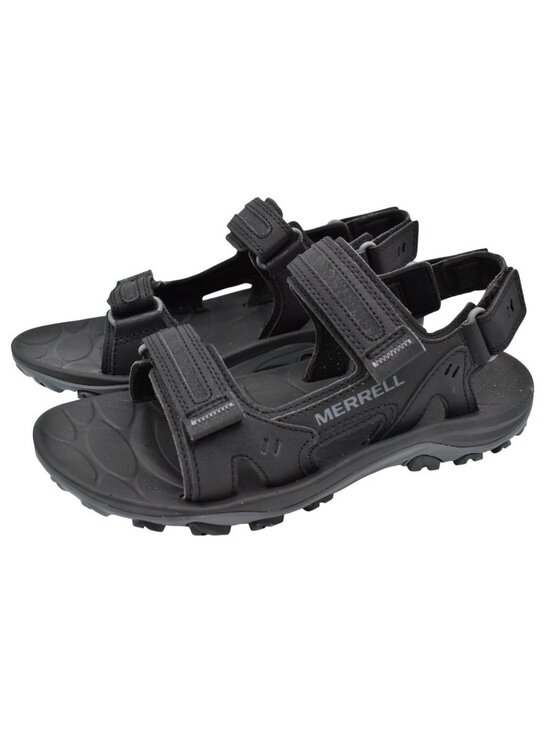 Merrell Men 11 Huntington Sport Convertible Black Leather Open Toe Sandals Shoes main image 6